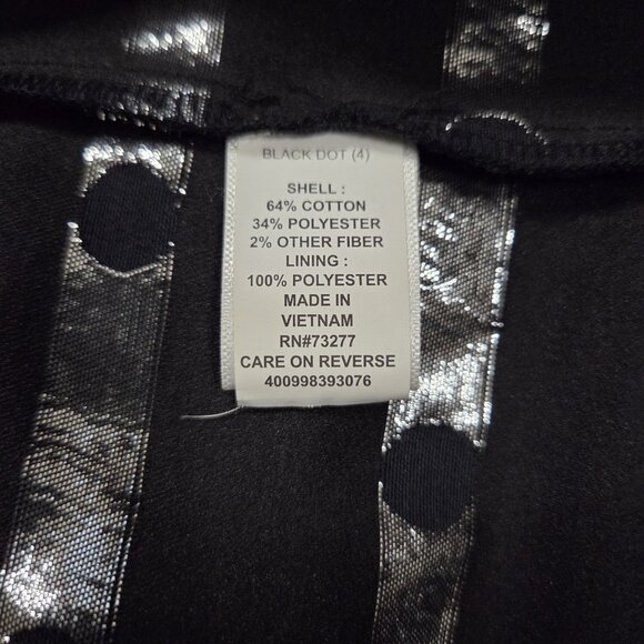 Elle Black and Silver Polka Dot Dress Size 4 - with bracelet - Picture 5 of 7